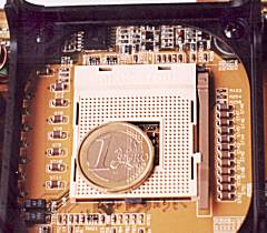 Foto del zócalo Socket 478 para micros Pentium 4