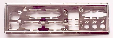 Foto de la chapa para la caja con el diseño de los conectores externos de la DFI NT70-SA