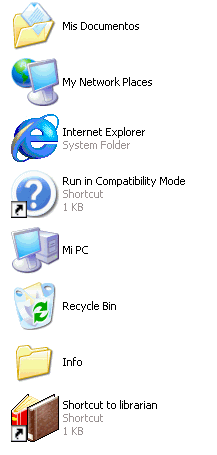 Algunos de los nuevos iconos de Microsoft Whistler 5.01.2416